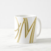 Mug Arrière - plan initial de lettre alphabet (Devant droit)