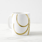 Mug Arrière - plan initial de lettre alphabet (Devant gauche)