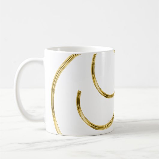 Mug Arrière - plan initial de lettre alphabet (Gauche)