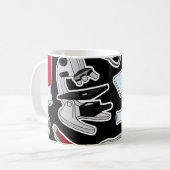 Mug Arrière - plan mignon de noir de motif de (Devant gauche)
