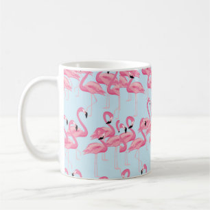 Mug Arrière - plan motif sans couture d'oiseau flamand