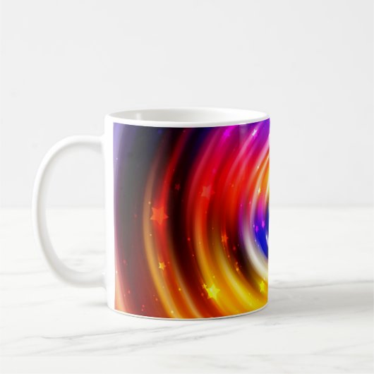 Mug arrière - plan multicolore abstrait. cercle brilla (Gauche)