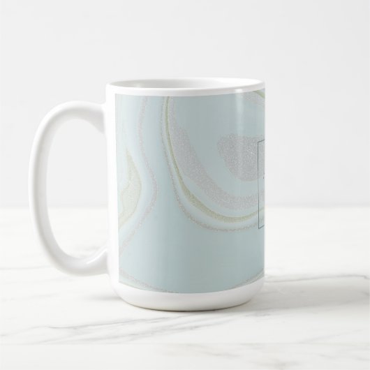 Mug Arrière - plan Parties scintillant moderne en marb (Gauche)