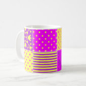 Mug arrière - plan patchwork avec différents art motif (Devant gauche)