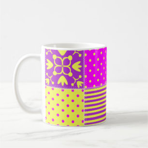 Mug arrière - plan patchwork avec différents art motif