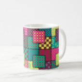 Mug arrière - plan patchwork avec différents motifs (Devant droit)