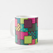 Mug arrière - plan patchwork avec différents motifs (Devant gauche)