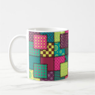 Mug arrière - plan patchwork avec différents motifs