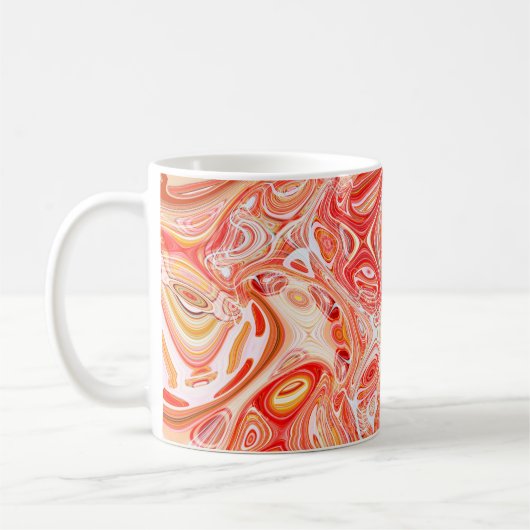 Mug Arrière - plan psychédélique coloré en interweavi (Gauche)
