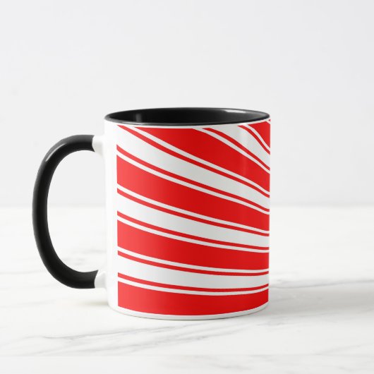 Mug Arrière - plan rétro Red Funky Sun Rays (Gauche)