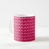 Mug Arrière - plan rose brun. Texture de fils. Kn vert (Devant gauche)