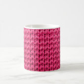 Mug Arrière - plan rose brun. Texture de fils. Nom ver (Centre)