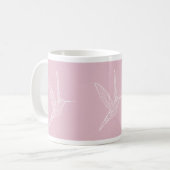 Mug Arrière - plan rose colibri blanc (Devant gauche)