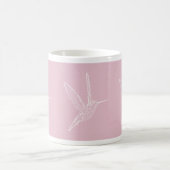 Mug Arrière - plan rose colibri blanc (Centre)