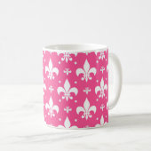 Mug Arrière - plan rose Fleur-de-lis Motif design (Devant droit)