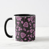 Mug Arrière - plan rose floral (Gauche)