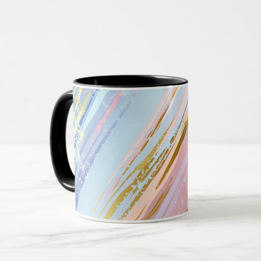 Mug Arrière - plan rose texturé (Devant gauche)