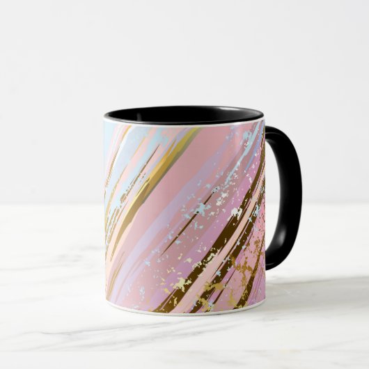 Mug Arrière - plan rose texturé (Devant droit)