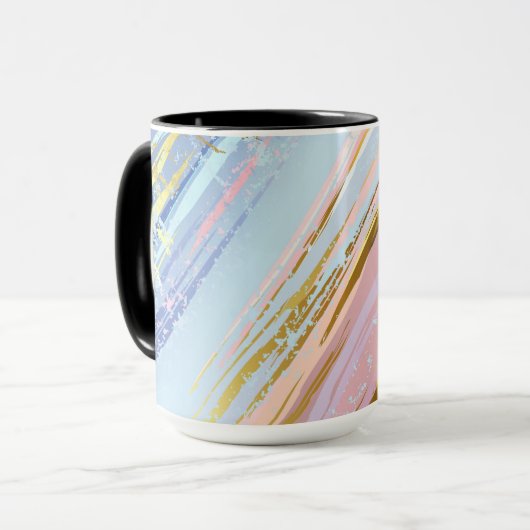 Mug Arrière - plan rose texturé (Devant gauche)