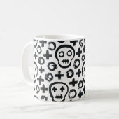 Mug Arrière - plan sans couture du crâne. Décoration d (Devant gauche)