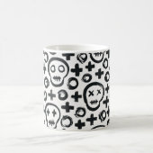 Mug Arrière - plan sans couture du crâne. Décoration d (Centre)