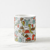 Mug arrière - plan sans soudure avec de mignons monstr (Centre)