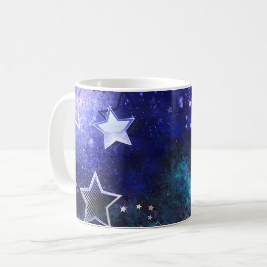 Mug Arrière - plan spatial avec étoiles (Devant gauche)