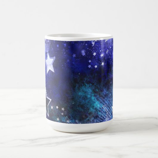 Mug Arrière - plan spatial avec étoiles (Centre)