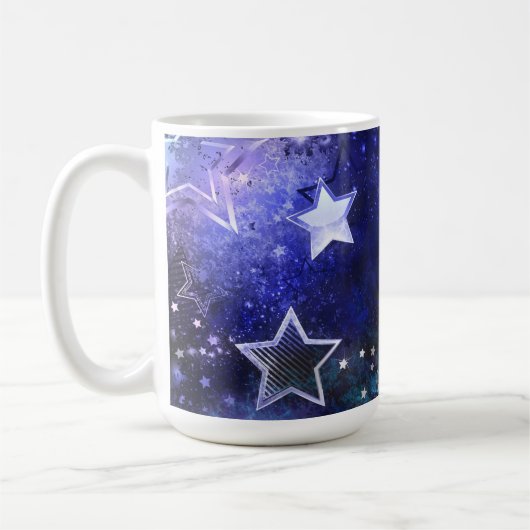 Mug Arrière - plan spatial avec étoiles (Gauche)
