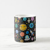 Mug Arrière - plan spatial. Planètes du système solair (Centre)