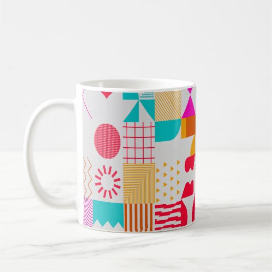 Mug Arrière - plan tendance aux formes simples. Geo co (Gauche)