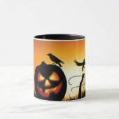 Mug Arrière - plan thématique d'Halloween effrayant (Centre)