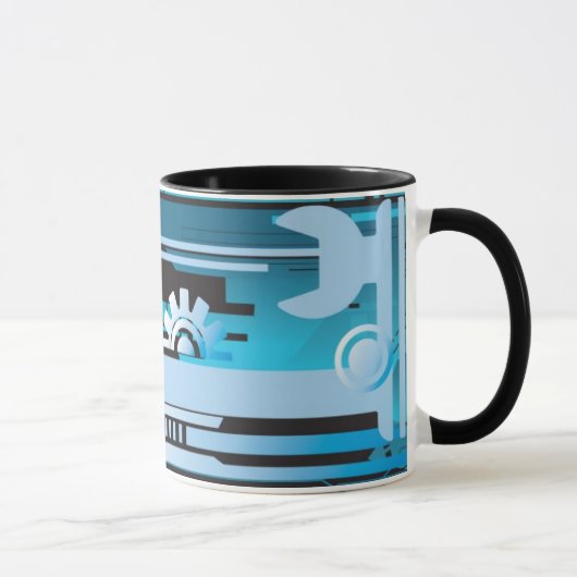 Mug Arrière - plan tramé technique 3 (Droite)