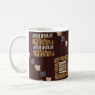 Mug Arrière - plan tribal ethnique Brown géométrique