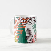 Mug Arrière - plan tropical motif sans couture avec Mo (Devant gauche)