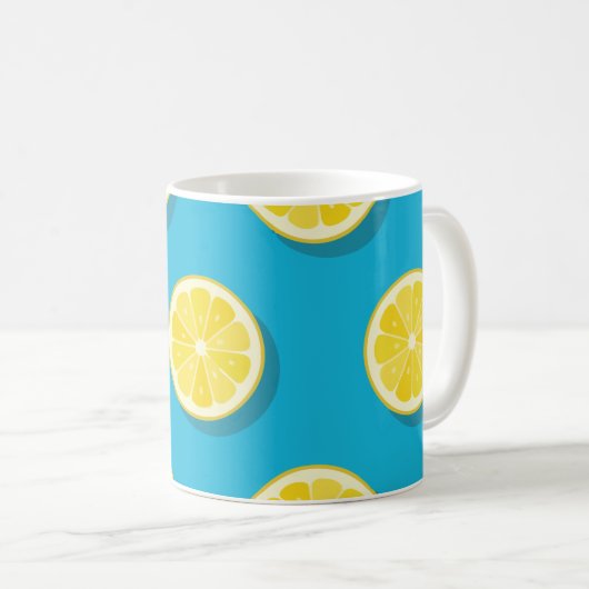 Mug Arrière - plan vert citron (Devant droit)