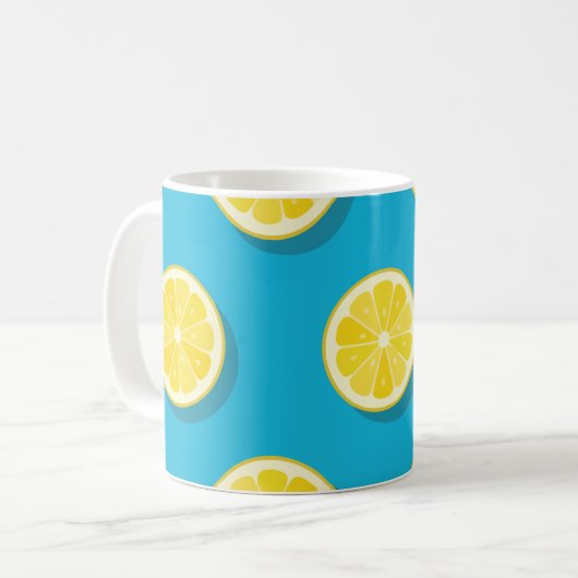Mug Arrière - plan vert citron (Devant gauche)
