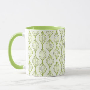 Mug Arrière - plan vertical vert de motif d'ogee