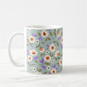 Mug arrière - plan vintage fleuri. Modèle floral avec