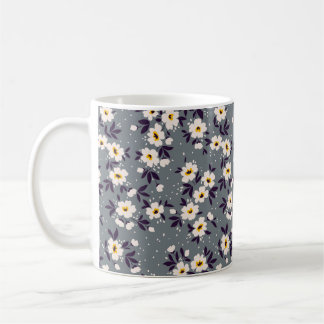 Mug Arrière - plan vintage fleuri. Parcelle de Fleurs