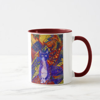 Mug Arrivant - partie sauvage en rouge, le jaune et le