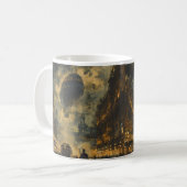 Mug Arrivée en soirée - Une scène de rue Steampunk (Devant gauche)