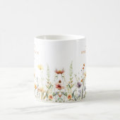 Mug Arrosage de mariage champêtre aux fleurs sauvages (Centre)