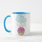 Mug Arrosage de paillettes sur Cupcake (Gauche)