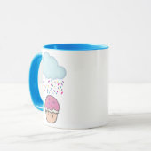 Mug Arrosage de paillettes sur Cupcake (Devant gauche)