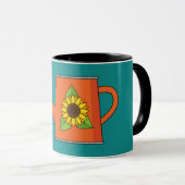 Mug Arrosage orange avec tournesol (Devant droit)