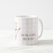 Mug Arrosoir Fleurs Blanches Roses Roses (Devant droit)