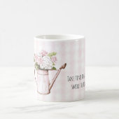 Mug Arrosoir Fleurs Blanches Roses Roses (Centre)