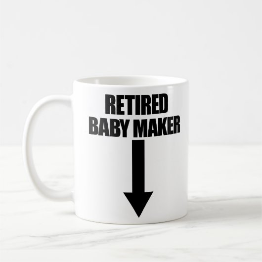 Mug Arrow, créatrice de bébé retraitée, cadeau Vasecto (Gauche)