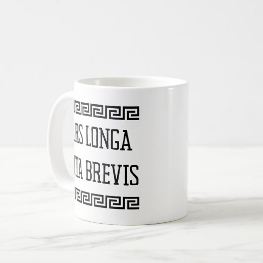 Mug Ars Longa Vita Brevis - Citation Hippocrate (Devant gauche)